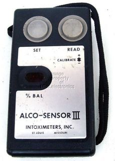 Police Alco Sensor III 3 Intoximeter Breathalyzer Bac PBT Alcohol 