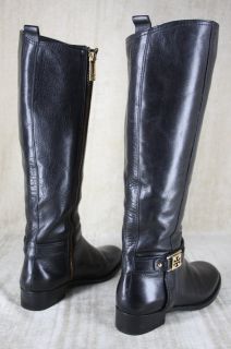 Tory Burch Alessandra Black Leather Tall Riding Boots Size 6 $5495 New 