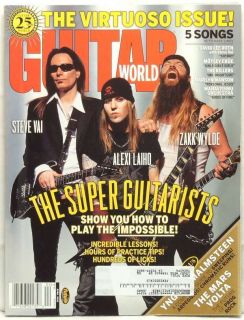 Guitar World Magazine Steve Vai Alexi Laiho Zakk Wylde Yngwie 