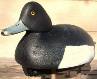   Walters Drake Bluebill Solid Cedar Wood Duck Decoy Algonac MI