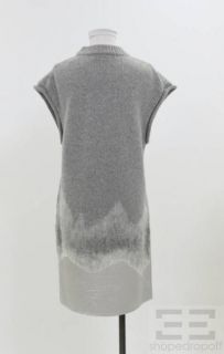 Alexander Wang Gray Wool Knit Trim Dress Size XS