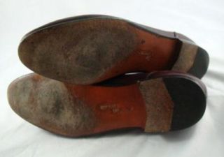Vintage Allen Edmonds Burgundy Bergamo Italian Leather Mens Loafers 