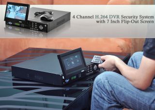 Channel H.264 DVR Security System with 7 Inch Flip Out Screen