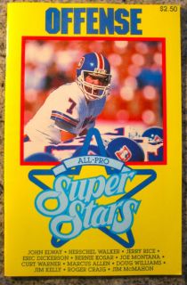 1988 All Pro Super Stars Offense John Elway Herschel Walker Jerry Rice 