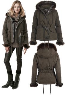 All Saints Limited Vancouver Down Jacket Fur Hood Coat UK 10 US 6 $495 