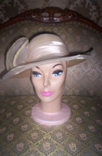Fancy x Large Bow Wide Brim Ladies Derby Church Dress Hat