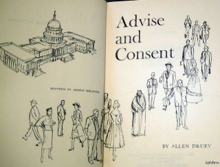 Advise and Consent Allen Drury Early Printing Pulitzer Prize Winner 