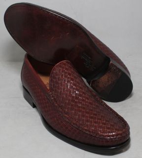 Allen Edmonds Positano Woven Brown Leather Sole Italian Loafers NEW 9 