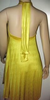  Inspired Halter Yellow Gold Aline Dress Super Sexy All Szs