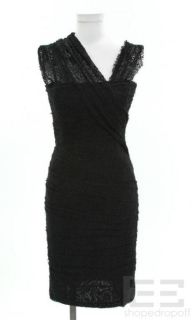 Alexander Wang Black Crochet Cross Strap Sheath Dress Size 6
