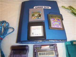 Nintendo Game Boy Color Game Console Bundle 1998 3 Games & Accessories 