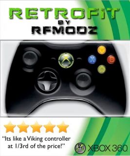 Retrofit Mod Controller All Black Xbox 360 Quickscope Burst Rapid Fire 