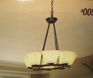 Allen Roth 8 Light Chandelier Dark Oil Rubbed Bronze Ceiling Fixture 