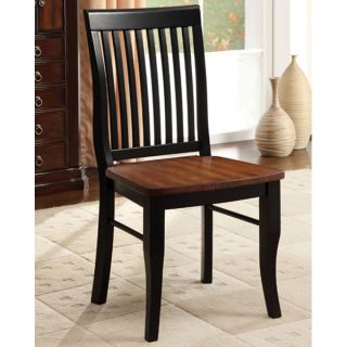 Alta Muta Antique Solid Wood Black Finish Dining Chairs Set of 2 
