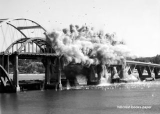 Alsea Bay Bridge Demolition Waldport Oregon or Photo