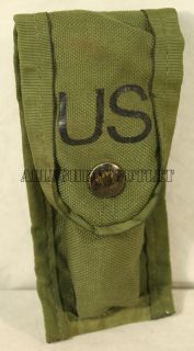   Military Army 9MM Mag Magazine Ammo Pouch w/ Alice Clips OD Green NICE