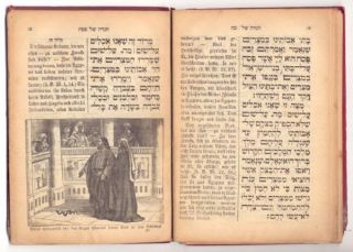 German   Hebrew 1900 Illustrated Passover Haggadah from Prag ?