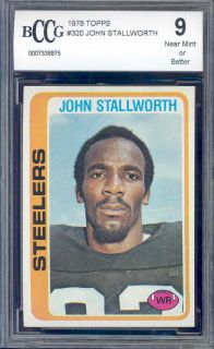 1978 Topps 320 John Stallworth Steelers Rookie BGS BCCG 9