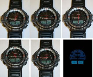 Casio PROTREK Prt 70 Altimeter Baro Thermometer Twin Sensor Watch 
