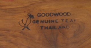 Goodwood Teak Wood Cheese Board Tray w Domed Glass Cover Teakwood 