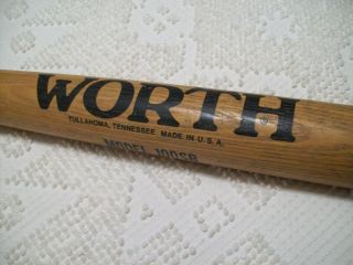 Rare Vintage Antique Worth Official Wood Wooden Softball Bat