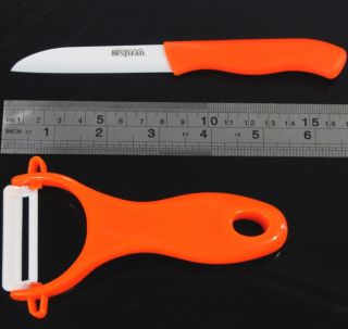 Bestlead 3 Ceramic Knife Sharp Kitchen Cutlery Knives Set with Peeler 