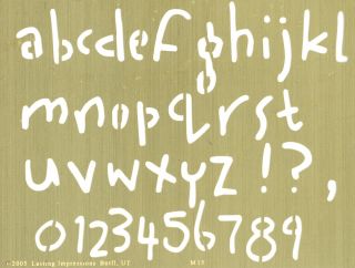   Brass Embossing Template 4.75X6 Tomboy Lowercase Alphabet