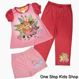 Alvin and The Chipmunks Girls 2T 3T 4T PJs Pajamas Shirt Shorts Pants 
