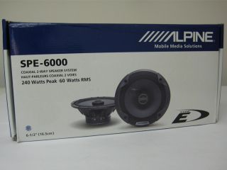 Alpine SPE 6000 2 Way 6.5 240 Watts Coaxial Audio Auto Speakers Pair