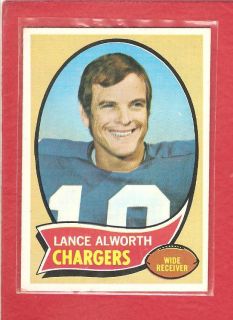 1970 Topps 240 Lance Alworth HOF WR San Diego Chargers