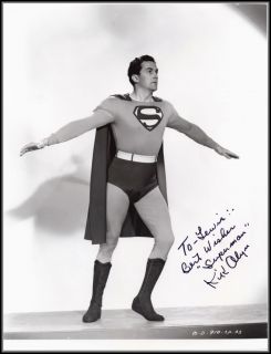   REEVES AUTOGRAPH   SUPERMAN DISPLAY SIGNATURES   KIRK ALYN AUTOGRAPH