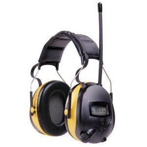 Professional AM FM Radio Hearing Protector Headset LCD Digital Tuner 