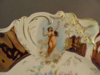 RS Prussia Saxe Altenburg Fairies and Floral Plate