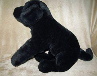 ANIMAL ALLEY BLACK LABRADOR LICKERISH LAB PUPPY DOG 14 PLUSH LOVEY TOY 
