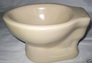 Novelty Dog Cat Stoneware Water Bowl Toilet Almond