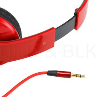 New Red High Quality Stero Headphone 3 5mm Over Ear Earphone for iPod 