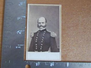 Civil War General Ambrose Burnside by Mathew Brady cdv photograph
