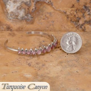 Zuni Native American Pink Shell Cuff Bracelet by Erma Eslalio SKU 