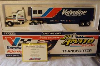 Joe Amato Racing Transporter Semi Truck & Trailer Halvoline Ertl Race 