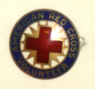 VINTAGE c.1920s AMERICAN RED CROSS Pin STERLING   ADMINISTRATION 