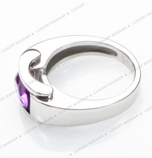   of the ring is a gorgeous 1.5ct amethyst stone. The ring is a size 6