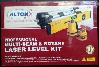 Alton Professional Multi Beam Rotary Laser Level Kit 132300 New