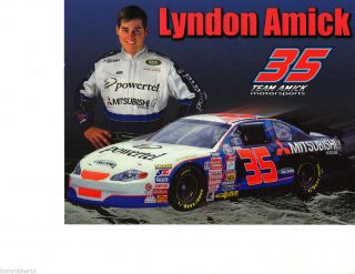 2000 Lyndon Amick Mitsubishi 35 NASCAR Busch Series Postcard