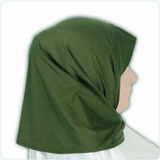 Green Cotton Amira Hijab Veil Scarf Abaya Jilbab Amirah