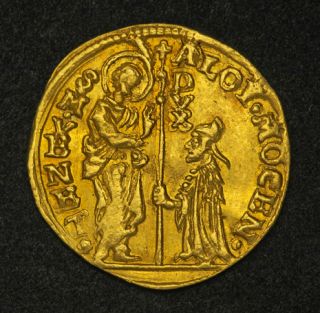 1778 Venice Alvise Mocenigo IV Gold Zecchino Ducat Coin