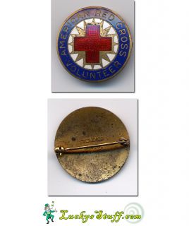 American Red Cross Volunteer Pin Pinback Early 1900S