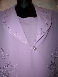 Womens 3 piece lavender pant suit by Park Fashion in a size 4xl