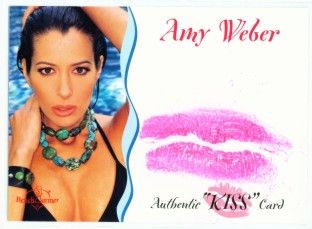 amy weber kiss card benchwarmer 2002 update hot kiss card of beautiful 