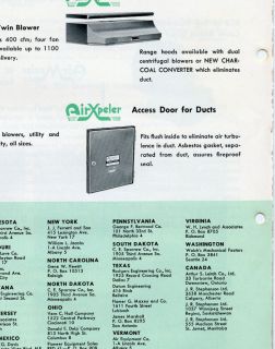 1961 Ammerman Company Exhaust Systems Catalog Asbestos Airxpeler Ducts 