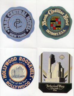 20 Retro Luggage Labels Stickers American Cities Travel